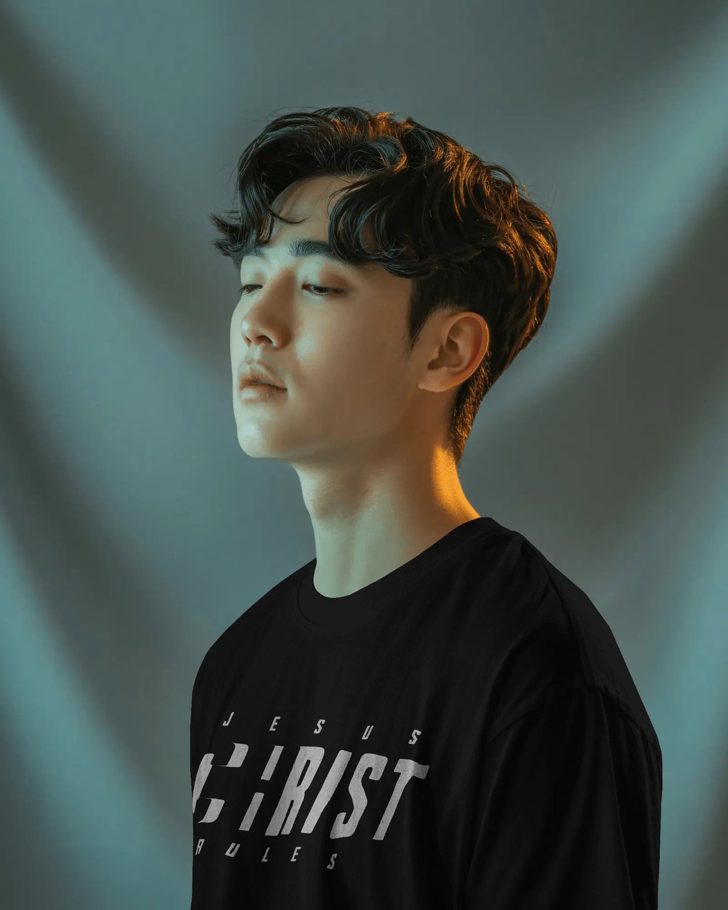 Jesus Christ Rules Minimalist Black T-Shirt