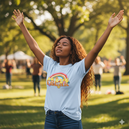 Jesus Freak 70s Retro Rainbow Christian T-Shirt