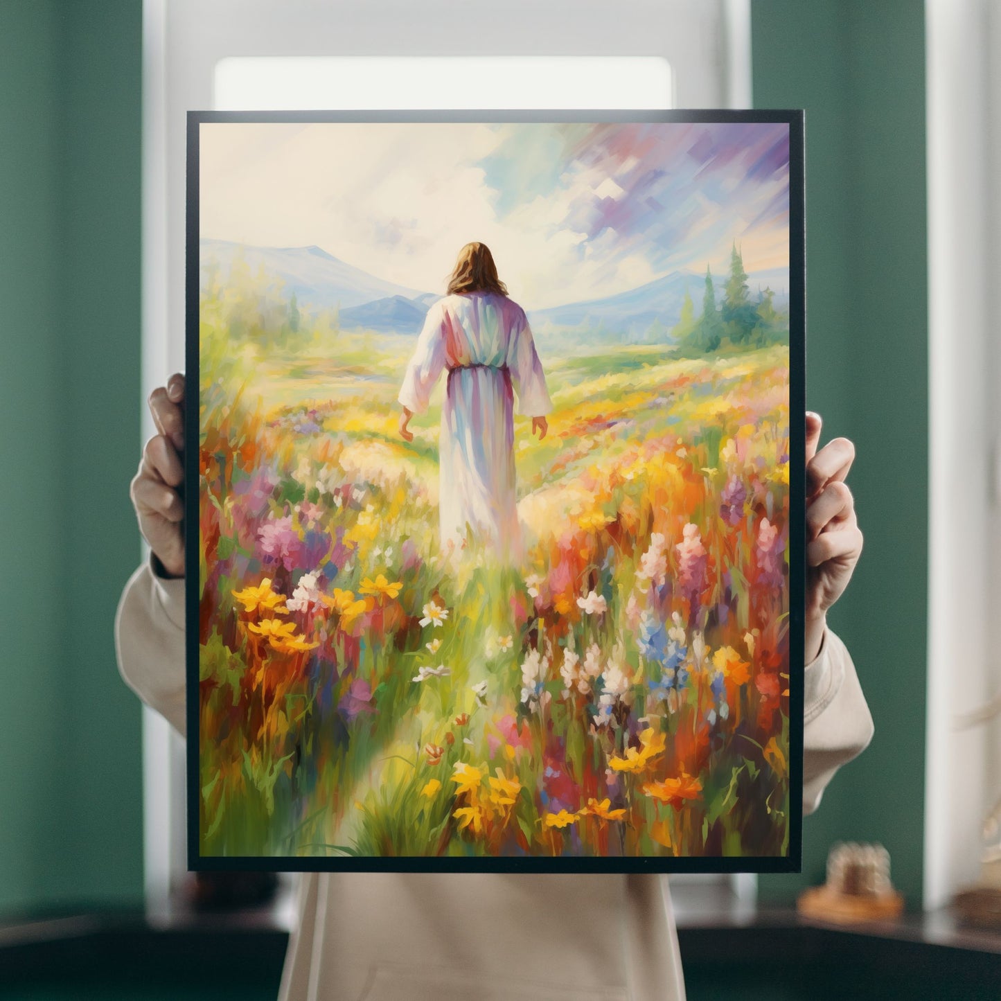Jesus In Paradise | Impressionist Style | Fine Art Print