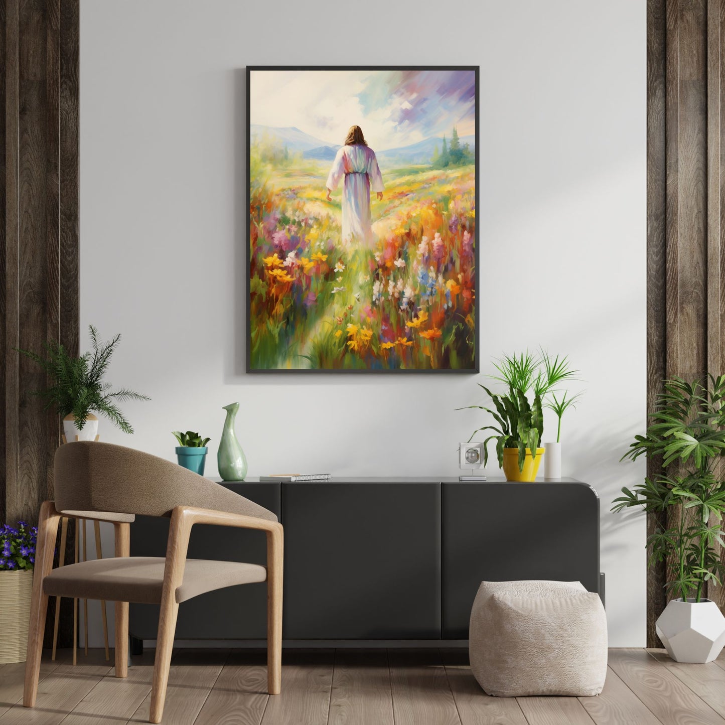Jesus In Paradise | Impressionist Style | Fine Art Print