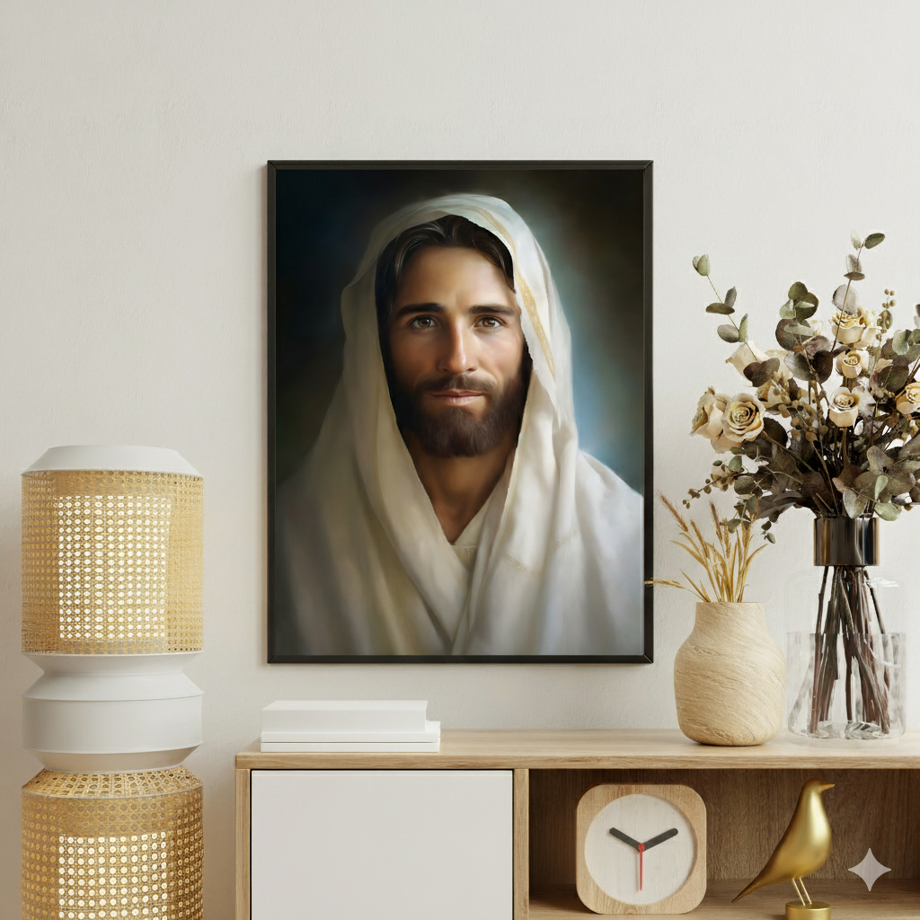 Portrait Of The Messiah Jesus | Realistic Style | Fine Art Print