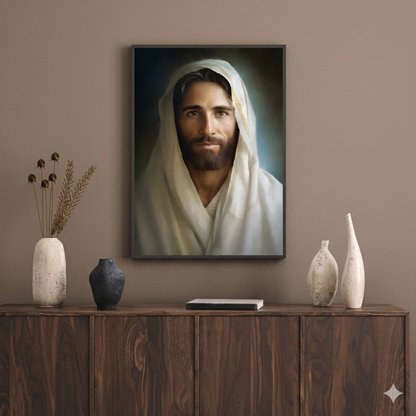 Portrait Of The Messiah Jesus | Realistic Style | Fine Art Print