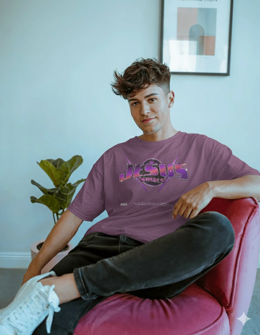 Jesus Saves 80s Style Retro T-Shirt