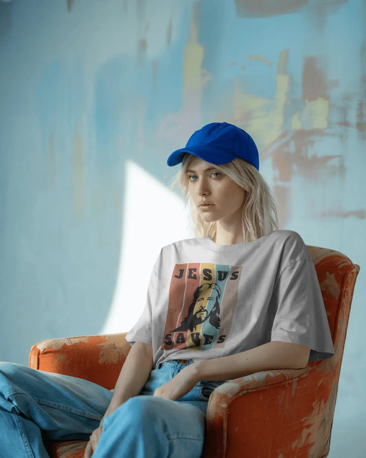 Jesus Saves 90s Style Christian T-Shirt