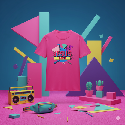 Jesus Saves - 90s Style Christian T-Shirt