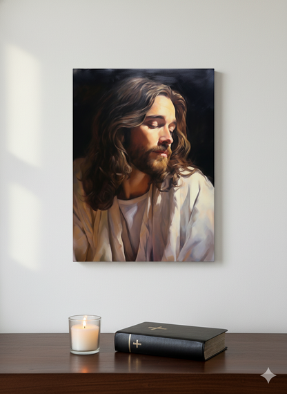 Jesus The Son Of Man | Classical & Elegant | Christian Canvas Wall Art