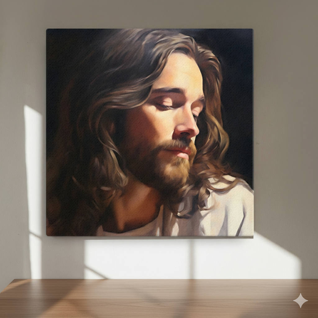 Jesus The Son Of Man | Classical & Elegant | Christian Canvas Wall Art
