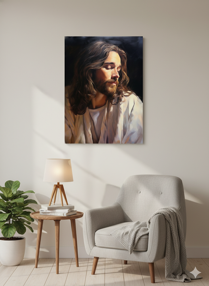 Jesus The Son Of Man | Classical & Elegant | Christian Canvas Wall Art