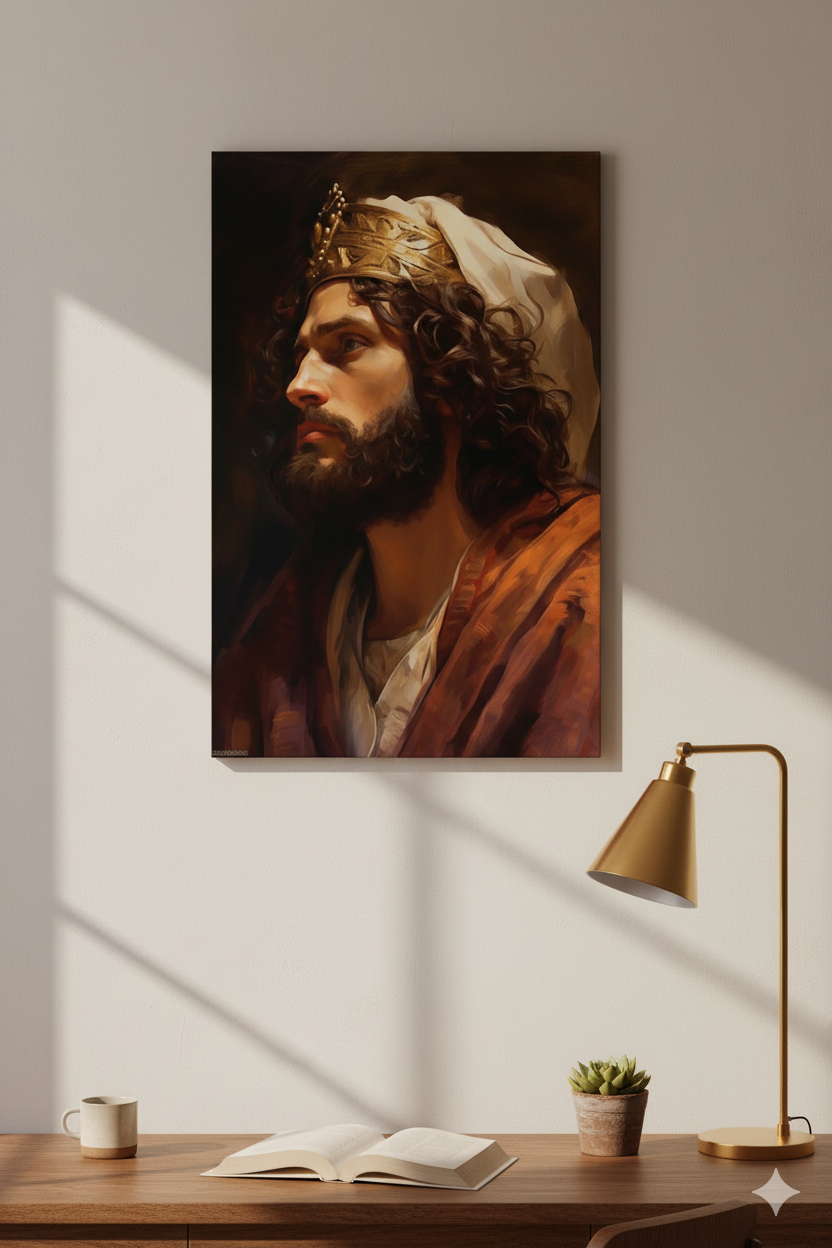 Portrait Of King David | Classical | Christian Canvas Wall Art