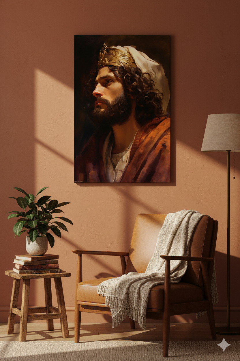Portrait Of King David | Classical | Christian Canvas Wall Art