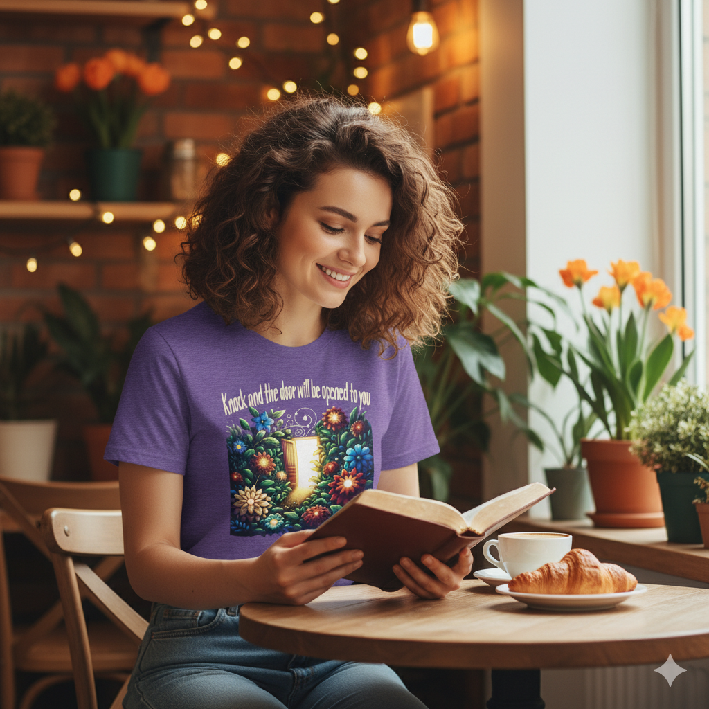 Matthew 7:7 Bible Verse Christian T Shirt