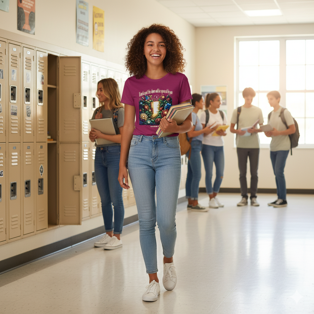 Matthew 7:7 Bible Verse Christian T Shirt