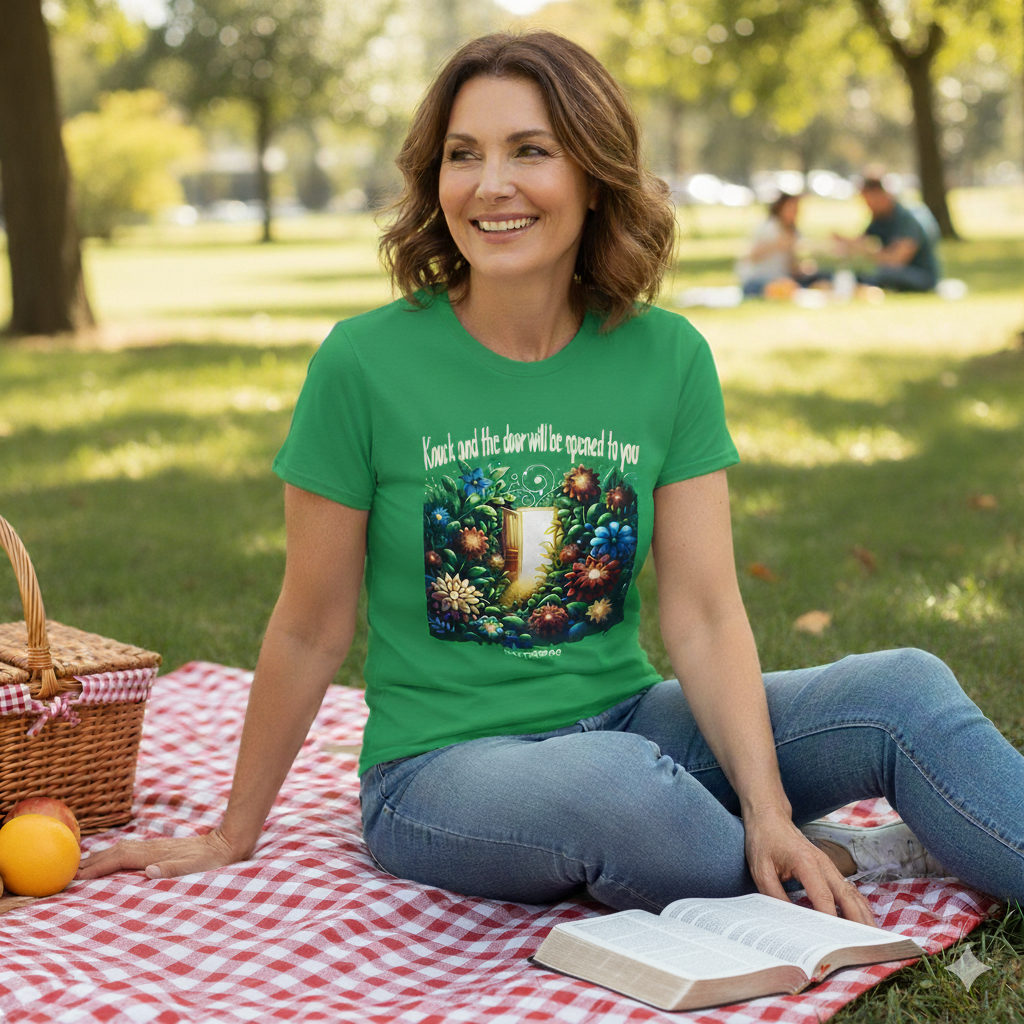 Matthew 7:7 Bible Verse Christian T Shirt