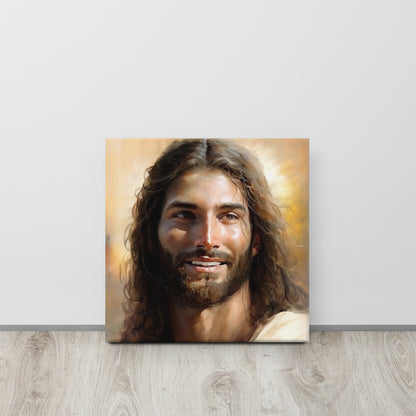 "Christ's Loving Smile" - Christian Canvas Print Wall Art