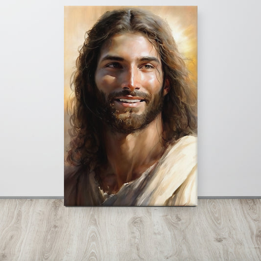 "Christ's Loving Smile" - Christian Canvas Print Wall Art