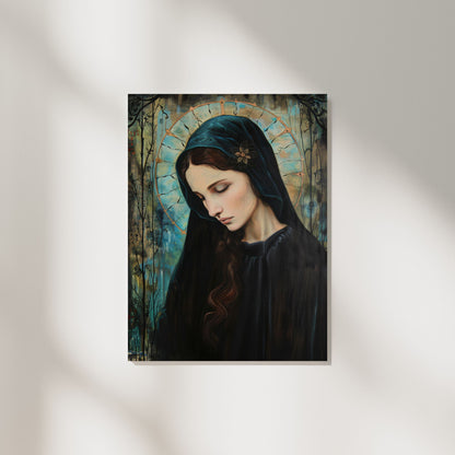 Madonna In Blue | Art Nouveau Style | Fine Art Print