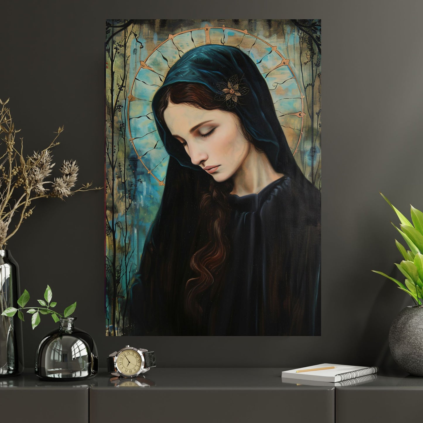 Madonna In Blue | Art Nouveau Style | Fine Art Print