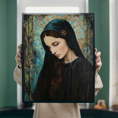 Madonna In Blue | Art Nouveau Style | Fine Art Print