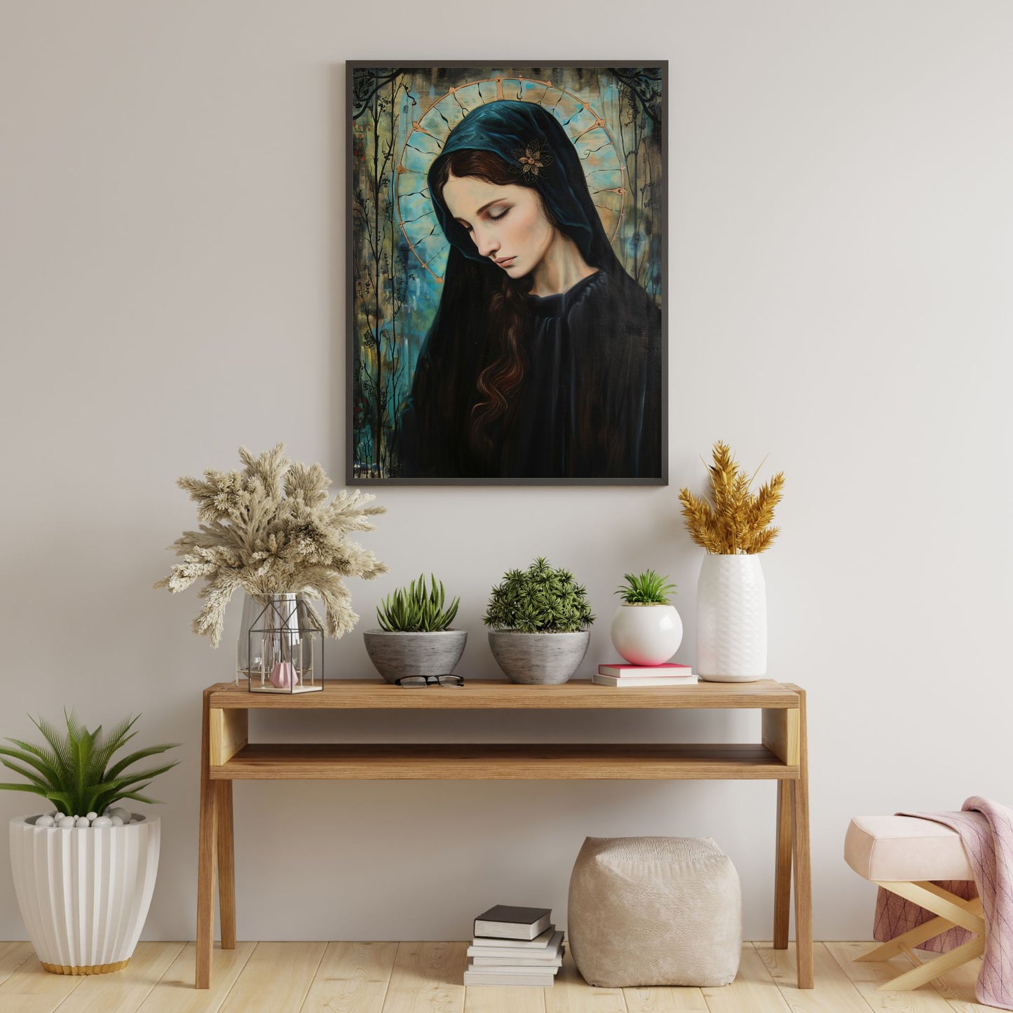 Madonna In Blue | Art Nouveau Style | Fine Art Print