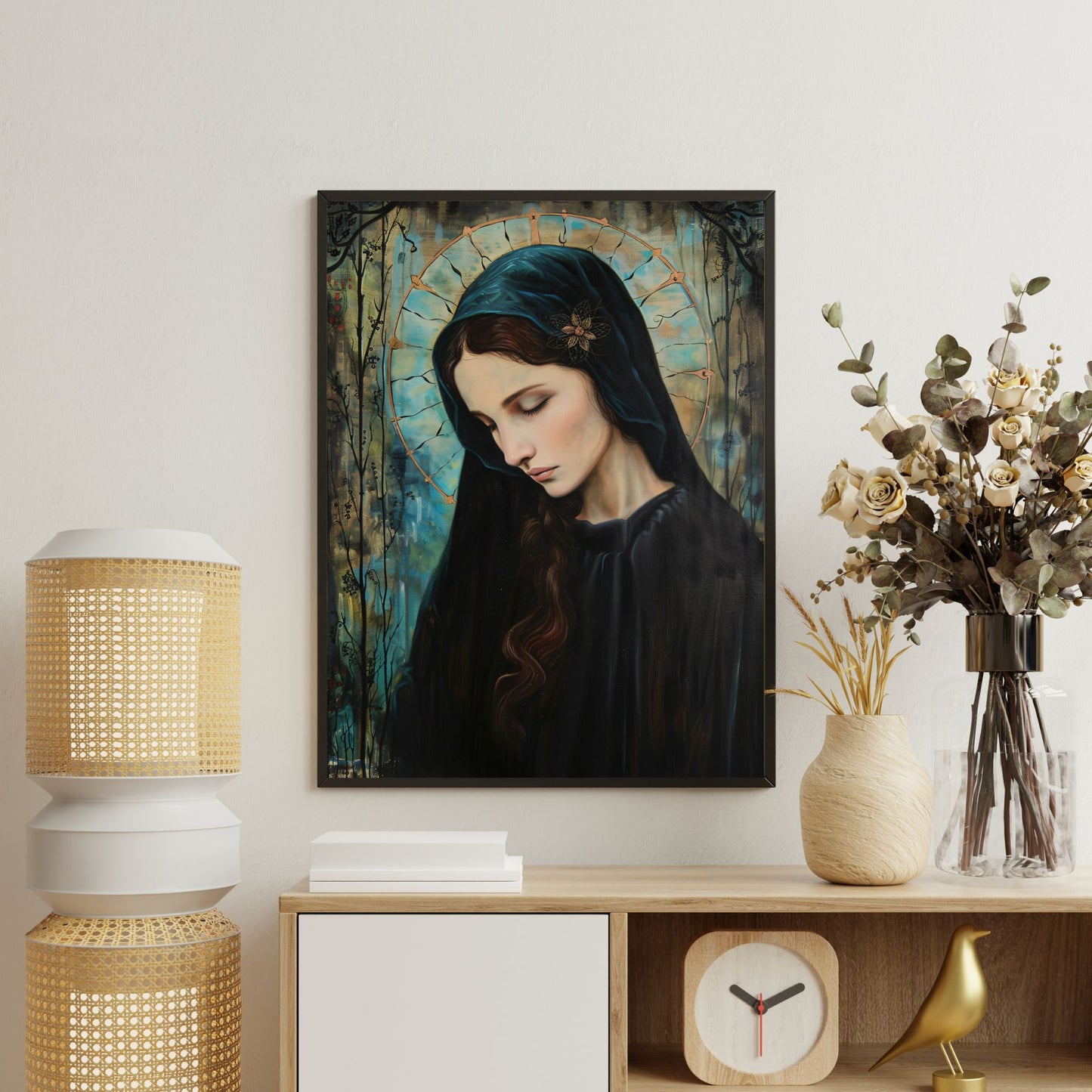 Madonna In Blue | Art Nouveau Style | Fine Art Print