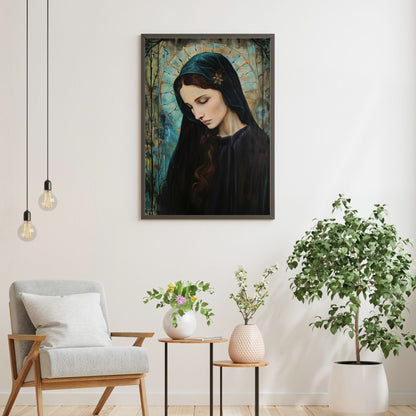 Madonna In Blue | Art Nouveau Style | Fine Art Print