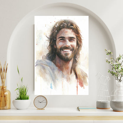 Messiah's Smile | Watercolor Style | Fine Art Print