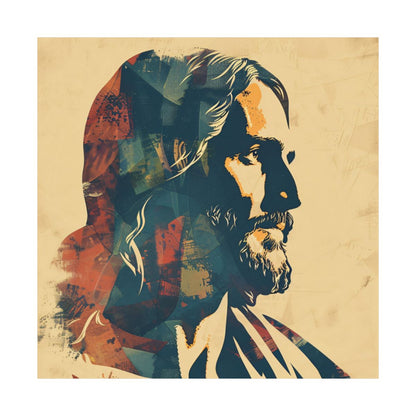 “Minimalist Messiah” – Modern Abstract Jesus Art Print