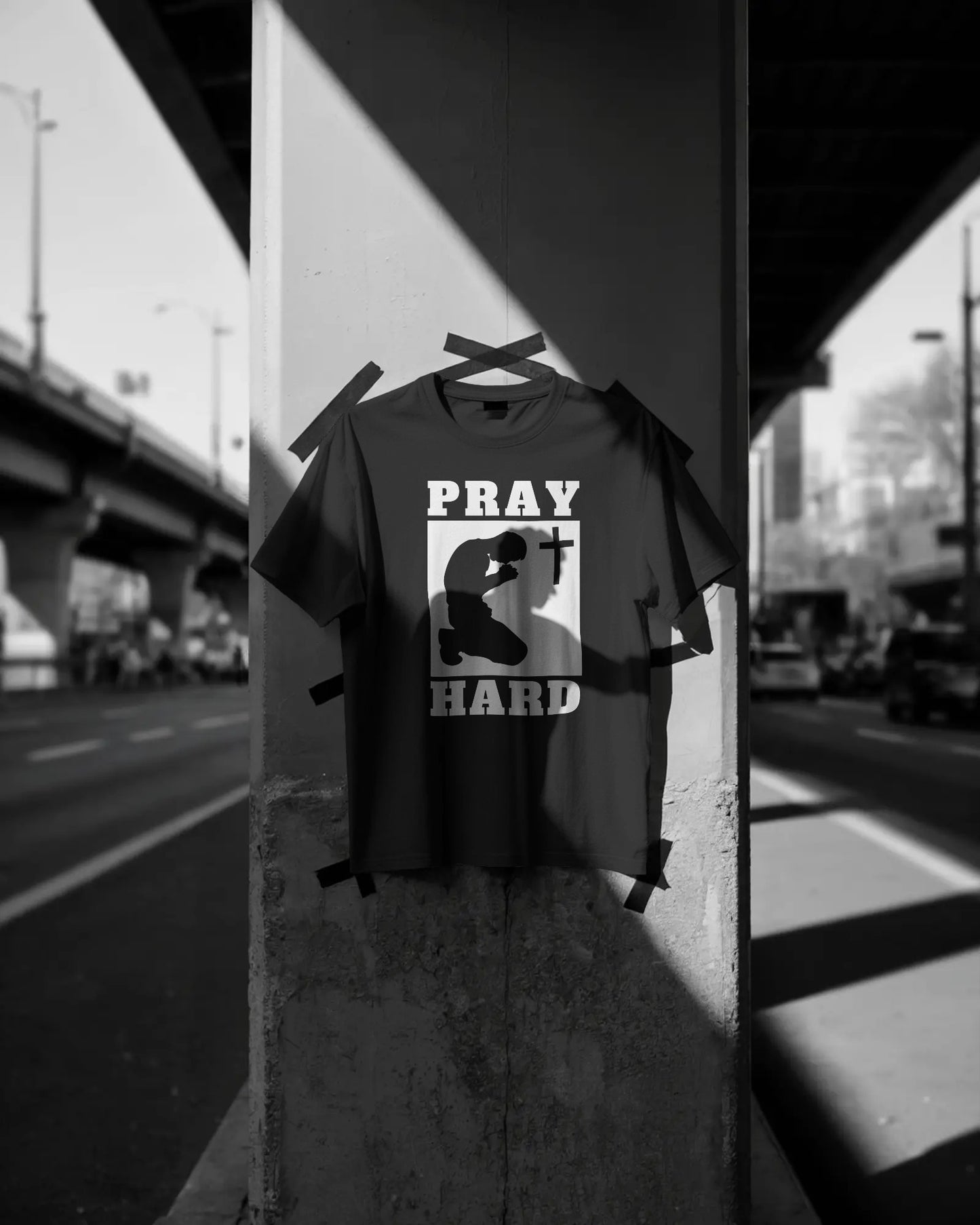Pray Hard Christian Men's T-Shirt