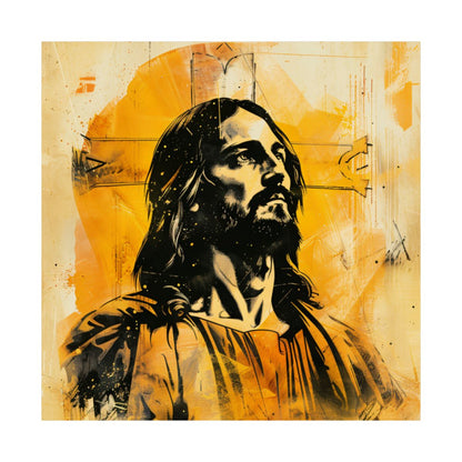 “Radiant Messiah” – Modern Graphic Jesus Art Print