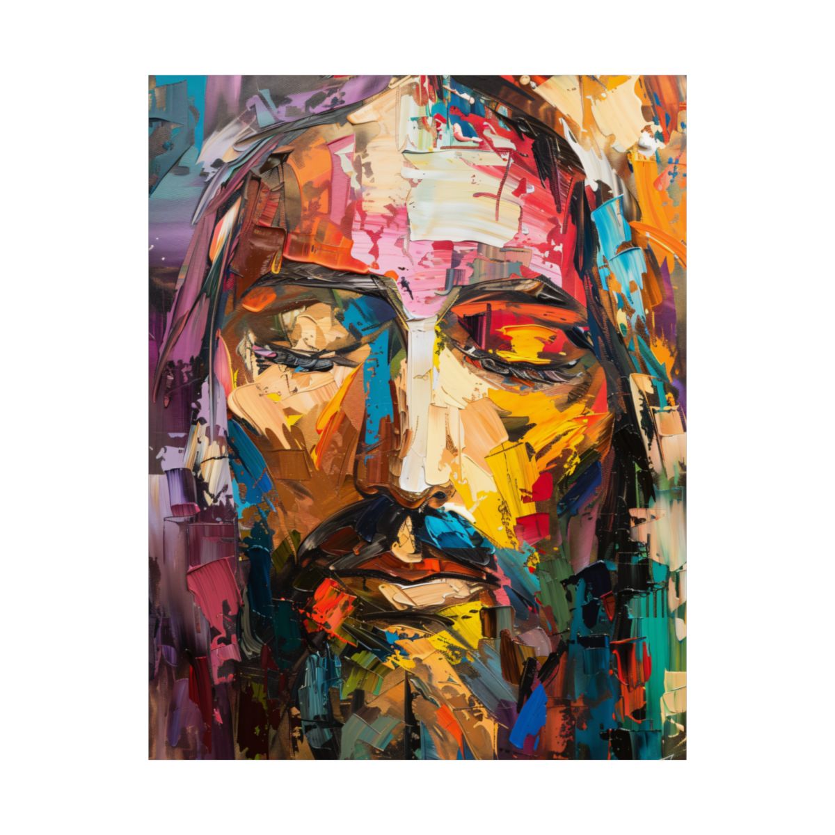 “Rainbow Christ” – Modern Christian Art Print