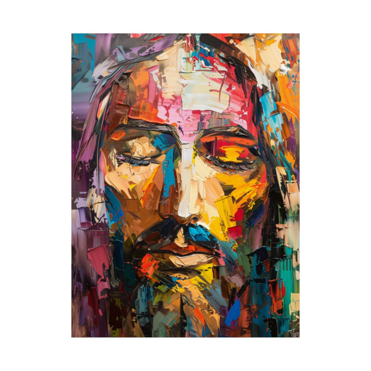 “Rainbow Christ” – Modern Christian Art Print