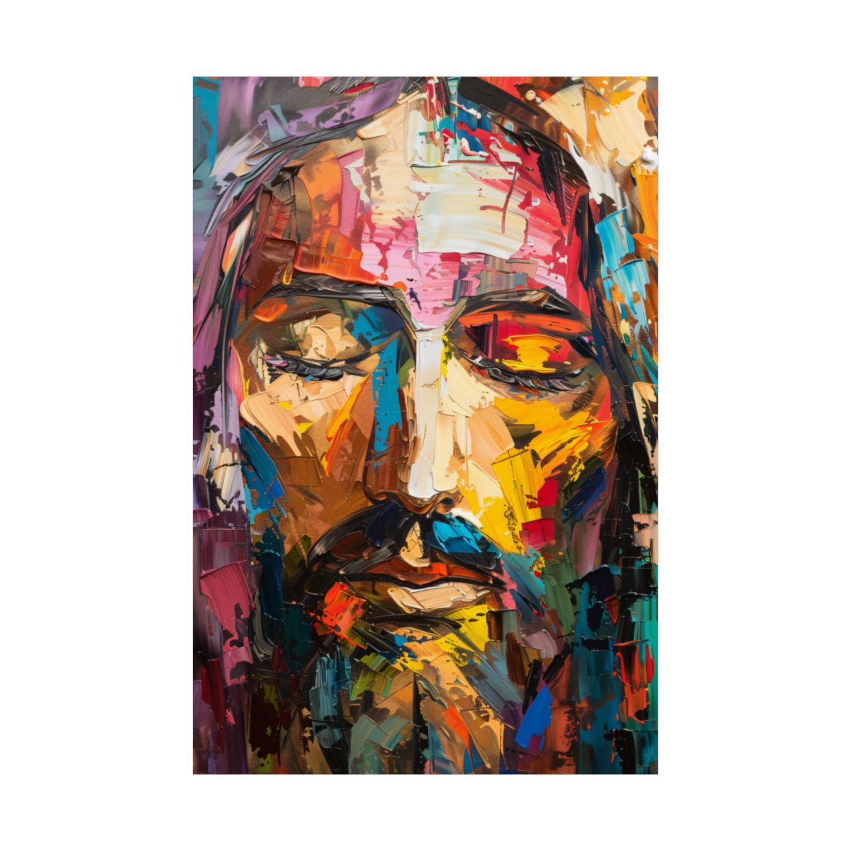 “Rainbow Christ” – Modern Christian Art Print