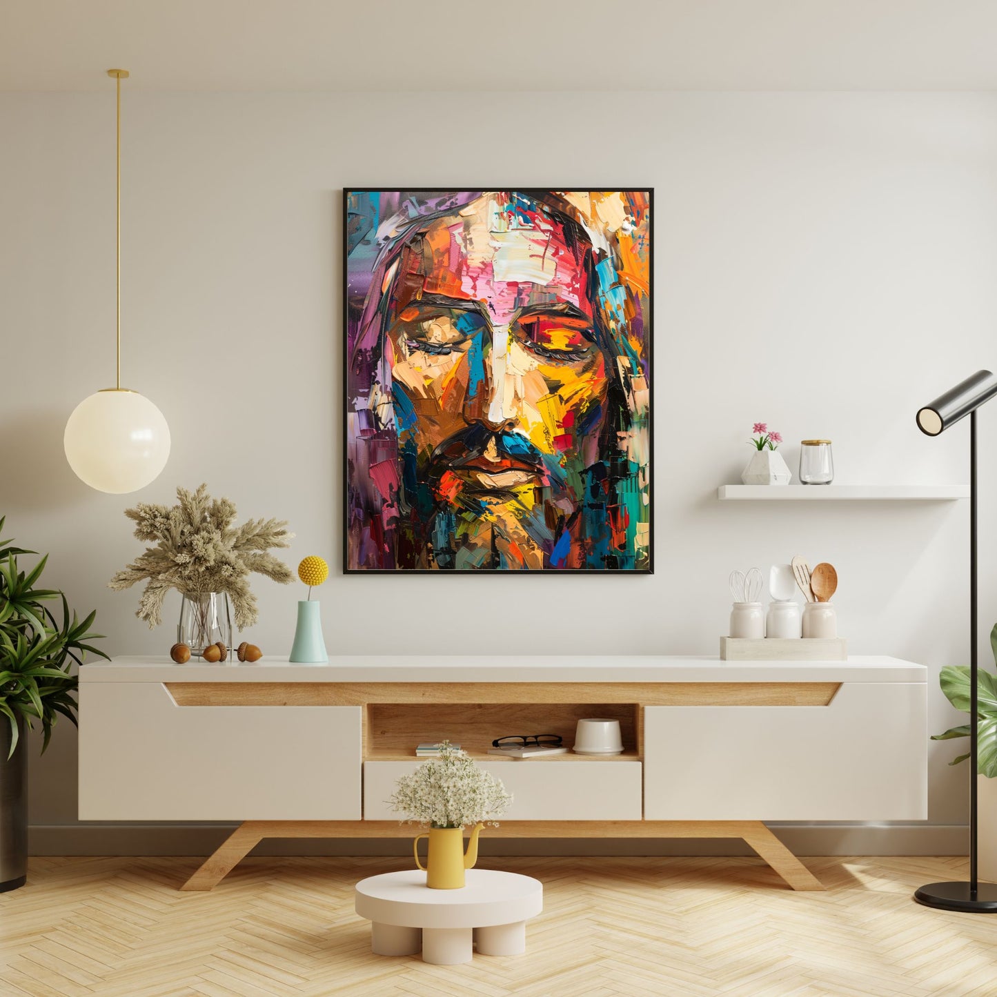 Rainbow Christ | Modern Style | Fine Art Print