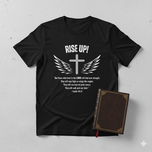 Isaiah 40:31 Rise Up! Christian T-Shirt