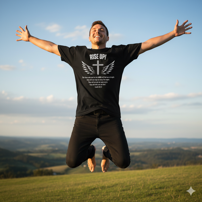 Isaiah 40:31 Rise Up! Christian T-Shirt