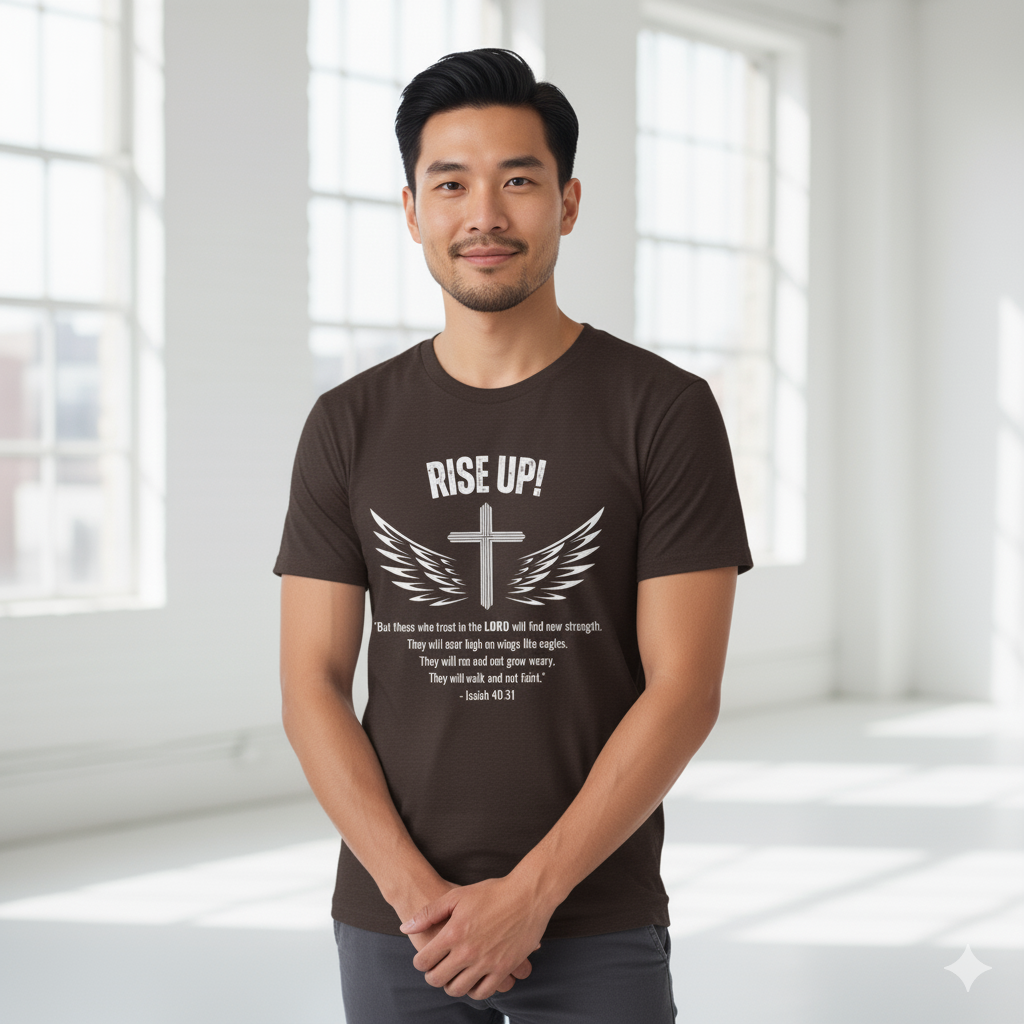 Isaiah 40:31 Rise Up! Christian T-Shirt