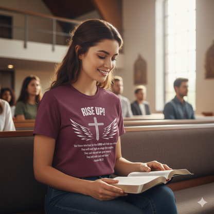 Isaiah 40:31 Rise Up! Christian T-Shirt