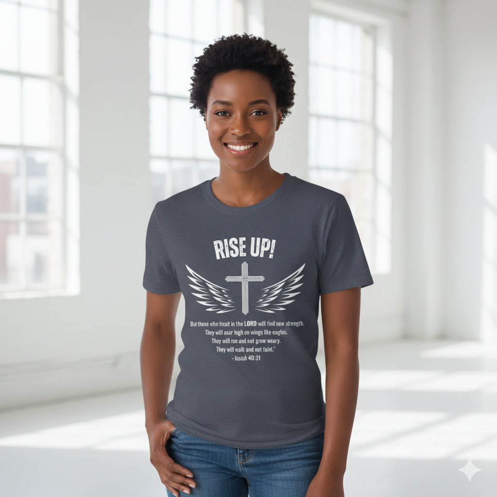Isaiah 40:31 Rise Up! Christian T-Shirt