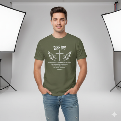 Isaiah 40:31 Rise Up! Christian T-Shirt
