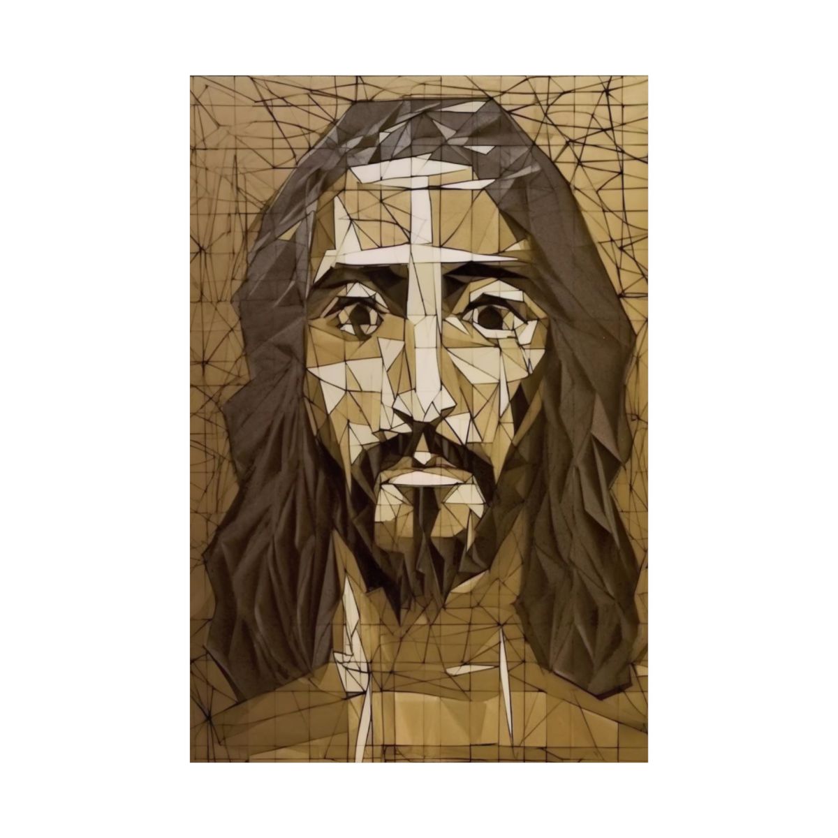 "Sacred Geometry" – Midcentury Modern Abstract Christian Wall Art Print