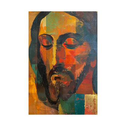 "The Silent Christ" – Modern Abstract Christian Art Print