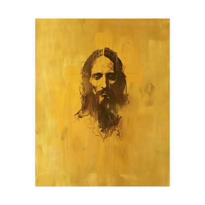 “Veiled Light” – Minimalist Midcentury Modern Jesus Art Print
