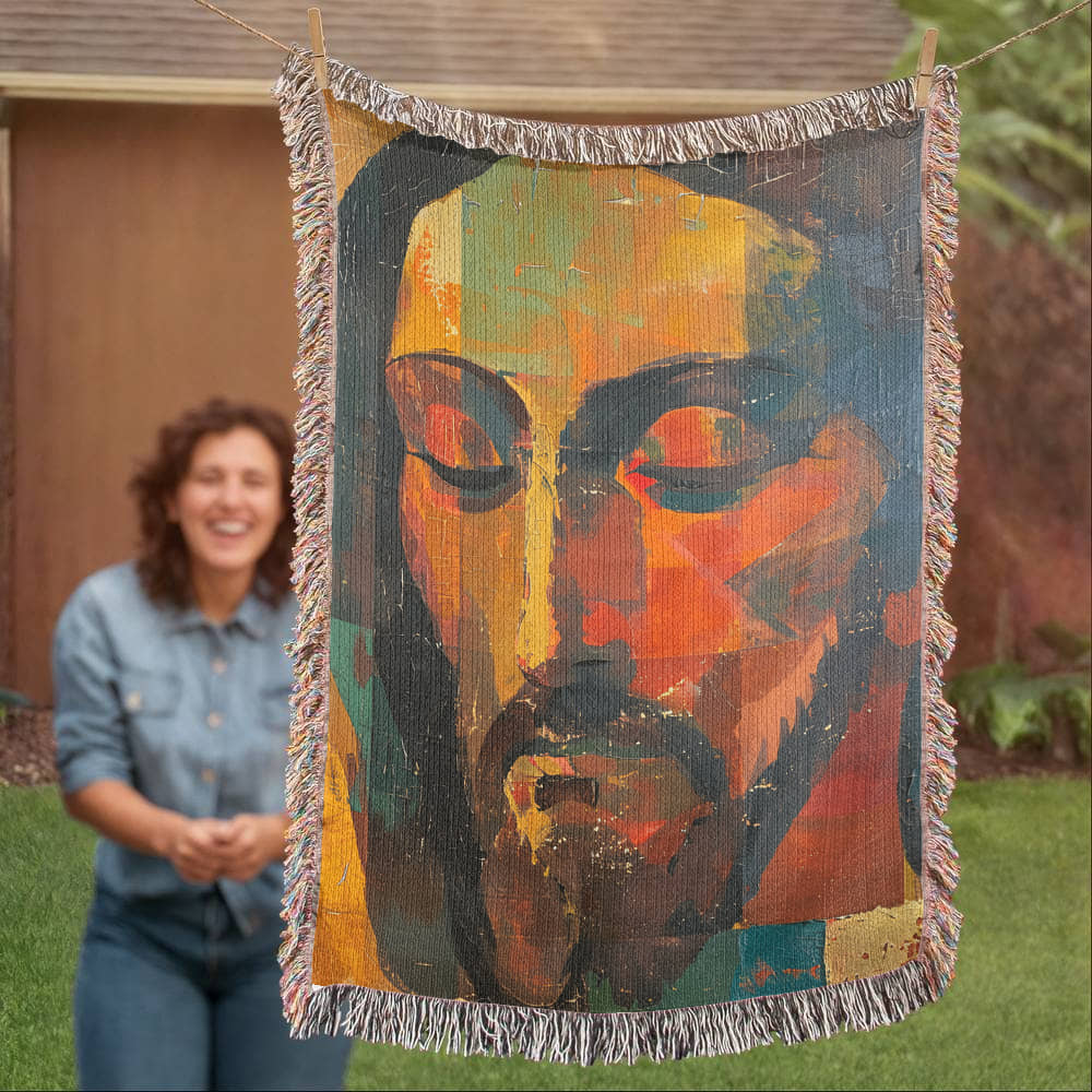 "The Silent Christ" - Heirloom Woven Blanket
