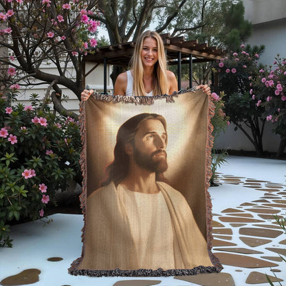 "Our Blessed Savior Jesus Christ" - Heirloom Woven Blanket