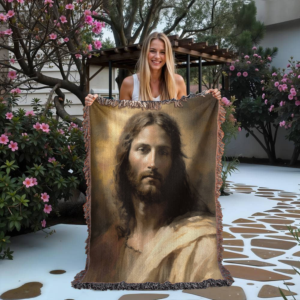 Jesus Christ The Lamb Of God | Peaceful & Calming | Christian Woven Throw Blanket