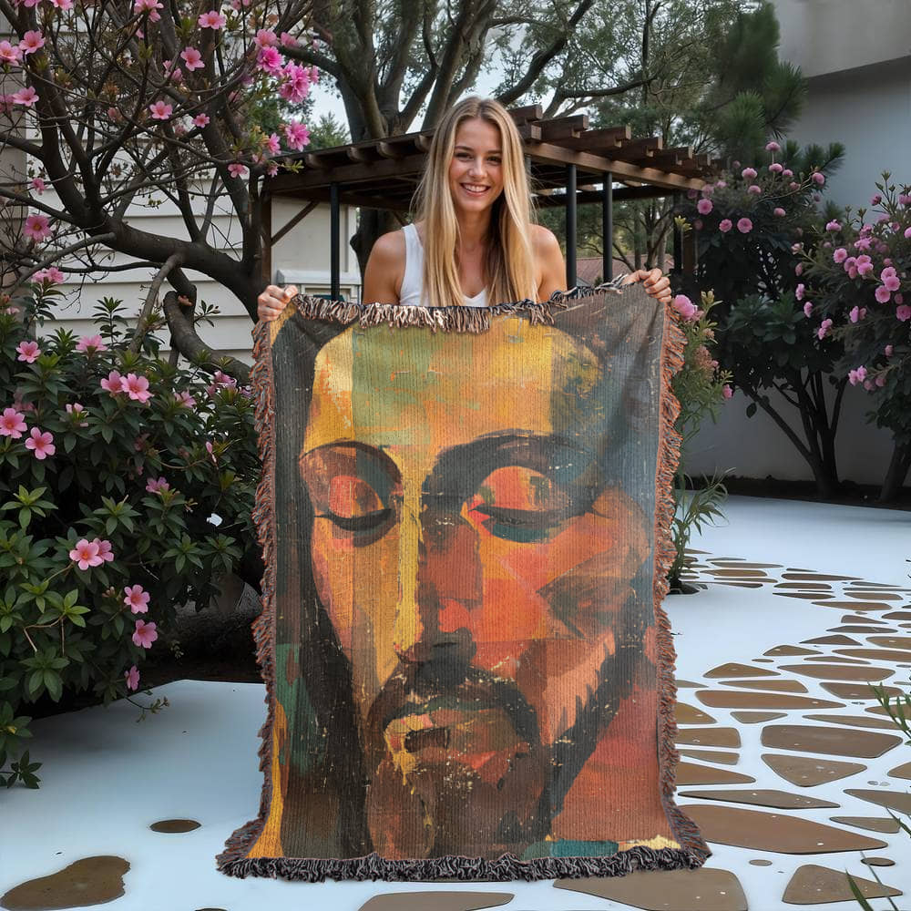 "The Silent Christ" - Heirloom Woven Blanket