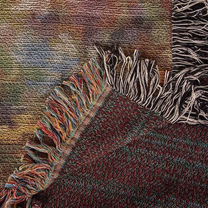 "He Walks Among The Flowers" - Heirloom Woven Blanket