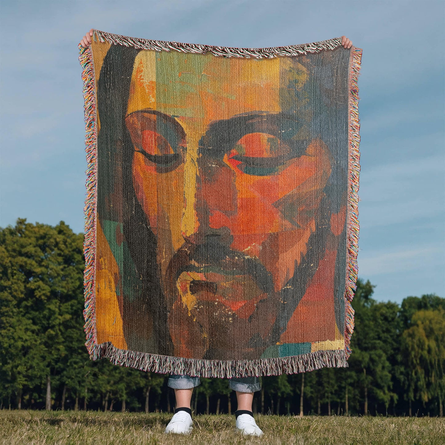 "The Silent Christ" - Heirloom Woven Blanket