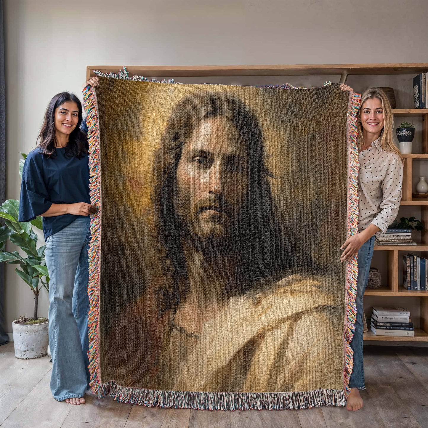 Jesus Christ The Lamb Of God | Peaceful & Calming | Christian Woven Throw Blanket