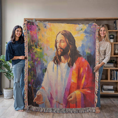 "With Jesus In Paradise" - Heirloom Woven Blanket